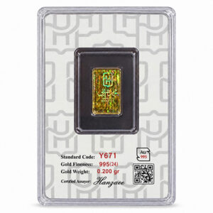 شمش طلا 200 سوت اپال عیار 995(24 عیار)