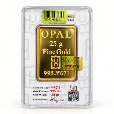 شمش 25 گرم اپال عیار 995(24 عیار)